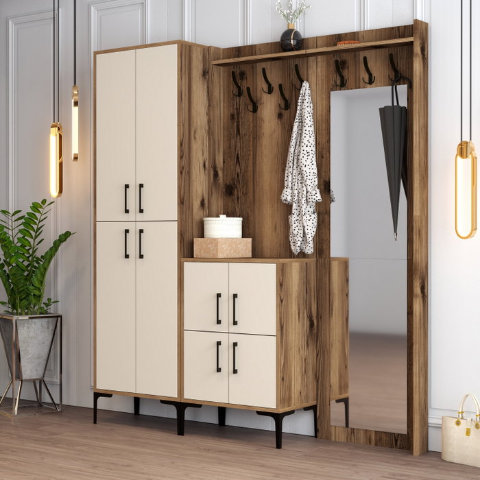 Hanah Home Berlin ABC - Nogal y crema